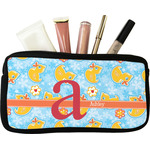 Rubber Duckies & Flowers Makeup / Cosmetic Bag - Small (Personalized)