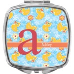 Rubber Duckies & Flowers Compact Makeup Mirror (Personalized)