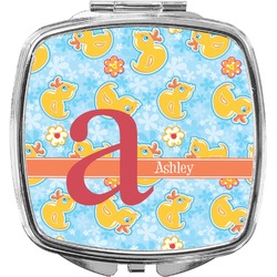 Rubber Duckies & Flowers Compact Makeup Mirror (Personalized)