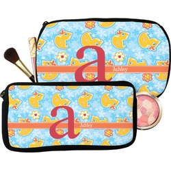 Rubber Duckies & Flowers Makeup / Cosmetic Bag (Personalized)