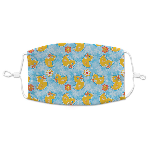 Custom Rubber Duckies & Flowers Adult Cloth Face Mask - XLarge