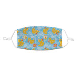 Rubber Duckies & Flowers Kid's Cloth Face Mask - Standard