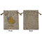 Rubber Duckies & Flowers Medium Burlap Gift Bag - Front Approval