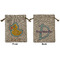Rubber Duckies & Flowers Medium Burlap Gift Bag - Front & Back (Personalized)