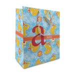 Rubber Duckies & Flowers Medium Gift Bag (Personalized)