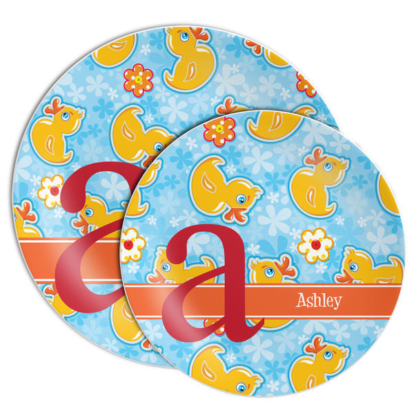 Rubber Duckies & Flowers Melamine Plates - PARENT/MAIN