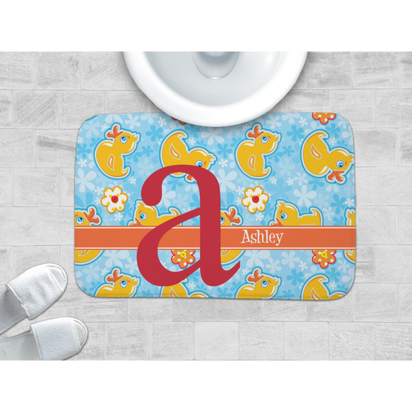 Rubber Duckies & Flowers Memory Foam Bath Mat - LIFESTYLE 34x21