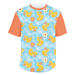 Rubber Duckies & Flowers Men's Crew T-Shirt - Medium
