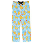 Rubber Duckies & Flowers Mens Pajama Pants - L