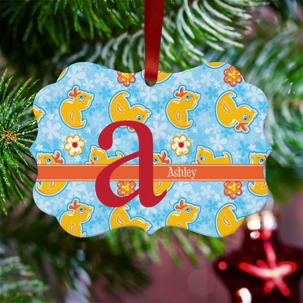 Rubber Duckies & Flowers Metal Benilux Ornament - Lifestyle