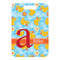 Rubber Duckies & Flowers Metal Luggage Tag - Front Without Strap