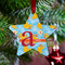 Rubber Duckies & Flowers Metal Star Ornament - Lifestyle