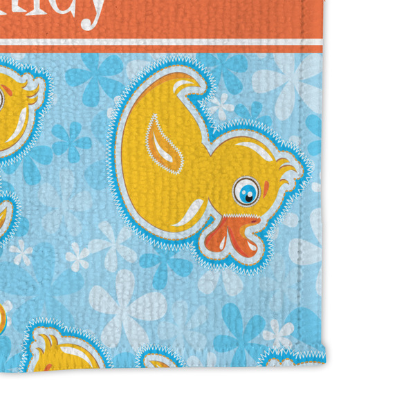 Rubber Duckies & Flowers Microfiber Dish Rag - DETAIL