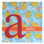 Rubber Duckies & Flowers Microfiber Dish Towel (Personalized)