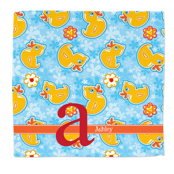 Custom Rubber Duckies & Flowers Microfiber Dish Rag (Personalized)