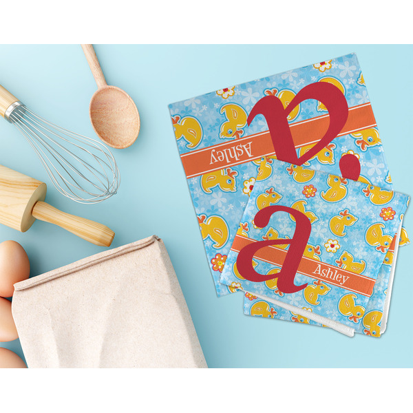 Rubber Duckies & Flowers Microfiber Dish Rag - LIFESTYLE