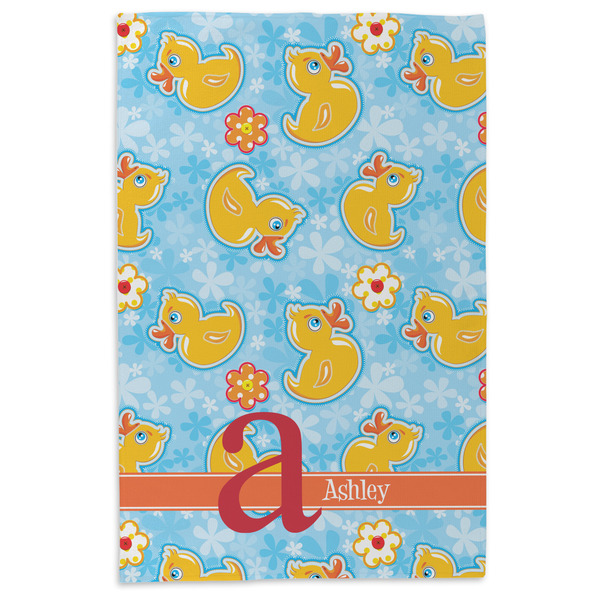Rubber Duckies & Flowers Microfiber Dish Towel - APPROVAL