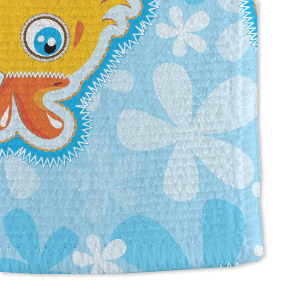 Rubber Duckies & Flowers Microfiber Dish Towel - DETAIL
