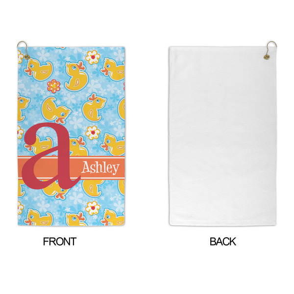 Rubber Duckies & Flowers Microfiber Golf Towels - APPROVAL