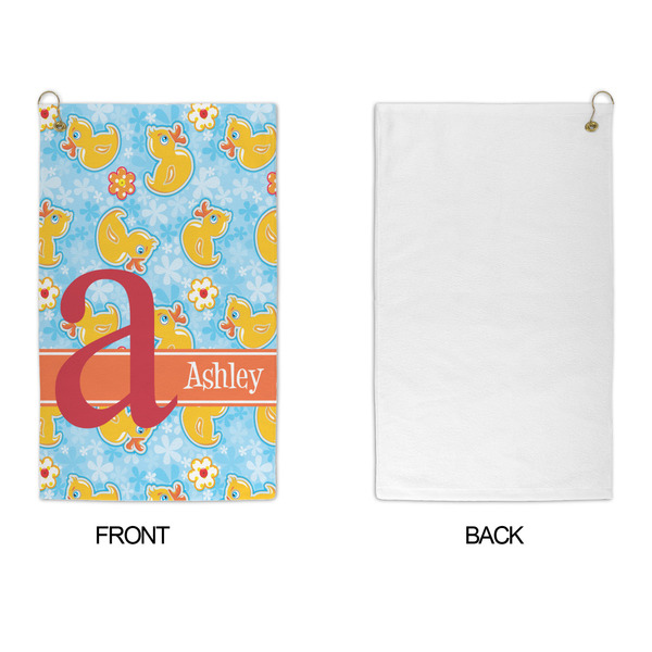 Rubber Duckies & Flowers Microfiber Golf Towels - APPROVAL