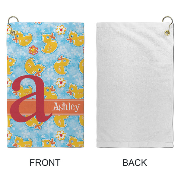 Rubber Duckies & Flowers Microfiber Golf Towels - Small - APPROVAL