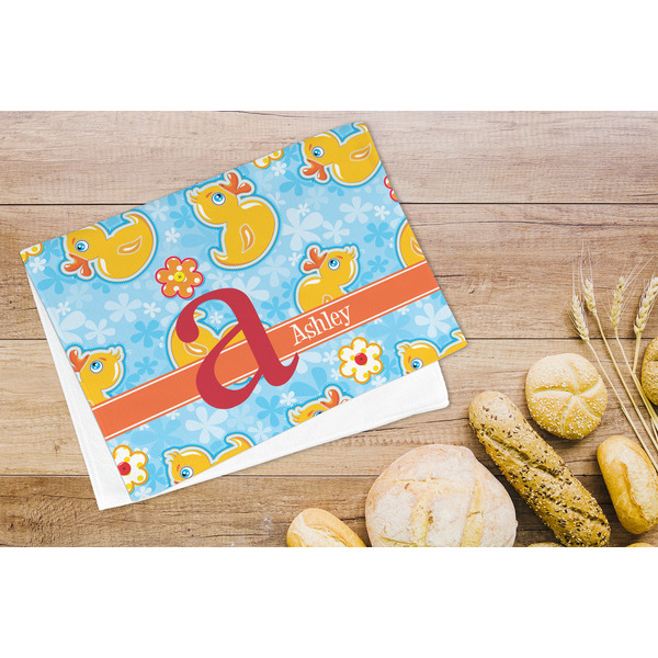 Rubber Duckies & Flowers Microfiber Kitchen Towel - LIFESTYLE