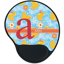 Rubber Duckies & Flowers Mouse Pad with Wrist Support