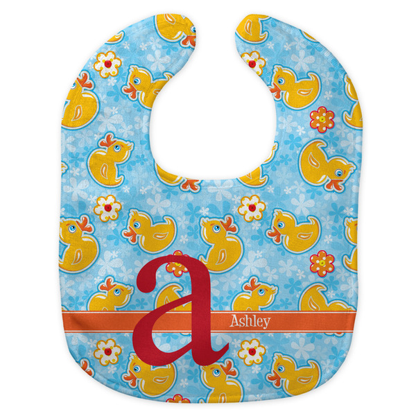 Rubber Duckies & Flowers New Bib Flat Approval