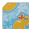Rubber Duckies & Flowers Octagon Placemat - Single front (DETAIL)
