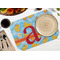 Rubber Duckies & Flowers Octagon Placemat - Single front (LIFESTYLE) Flatlay