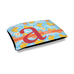 Rubber Duckies & Flowers Outdoor Dog Bed - Medium (Personalized)