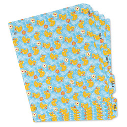 Rubber Duckies & Flowers Binder Tab Divider - Set of 5 (Personalized)