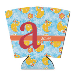 Rubber Duckies & Flowers Party Cup Sleeve - with Bottom (Personalized)