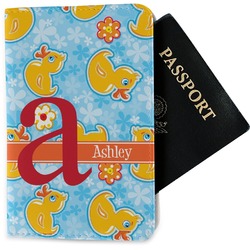 Rubber Duckies & Flowers Passport Holder - Fabric (Personalized)