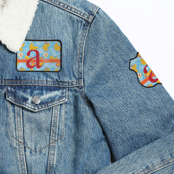 Rubber Duckies & Flowers Patches Lifestyle Jean Jacket Detail