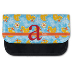 Rubber Duckies & Flowers Canvas Pencil Case w/ Name and Initial