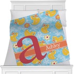 Rubber Duckies & Flowers Minky Blanket (Personalized)