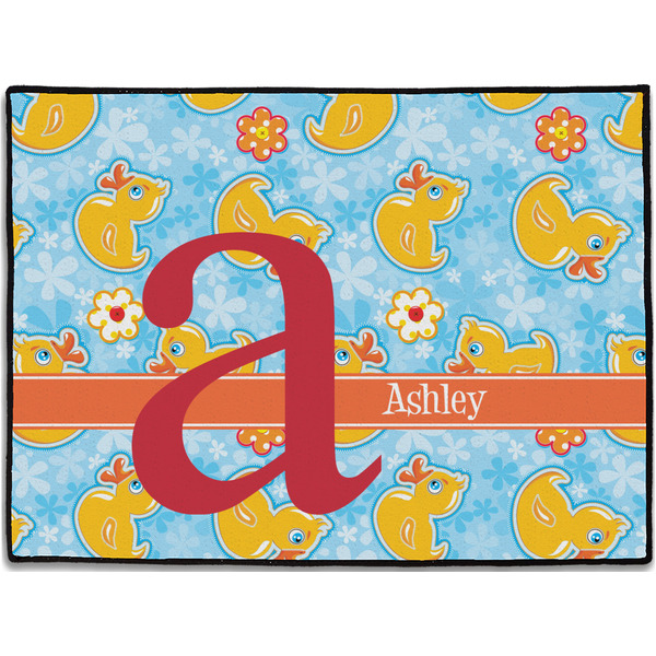 Custom Rubber Duckies & Flowers Door Mat (Personalized)