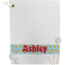 Rubber Duckies & Flowers Golf Bag Towel (Personalized)
