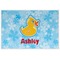 Rubber Duckies & Flowers Personalized Placemat (Back)