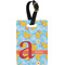 Rubber Duckies & Flowers Personalized Rectangular Luggage Tag