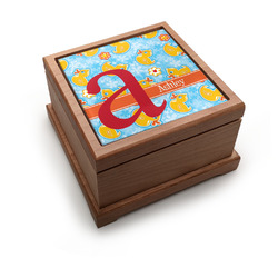 Rubber Duckies & Flowers Pet Urn w/ Name and Initial