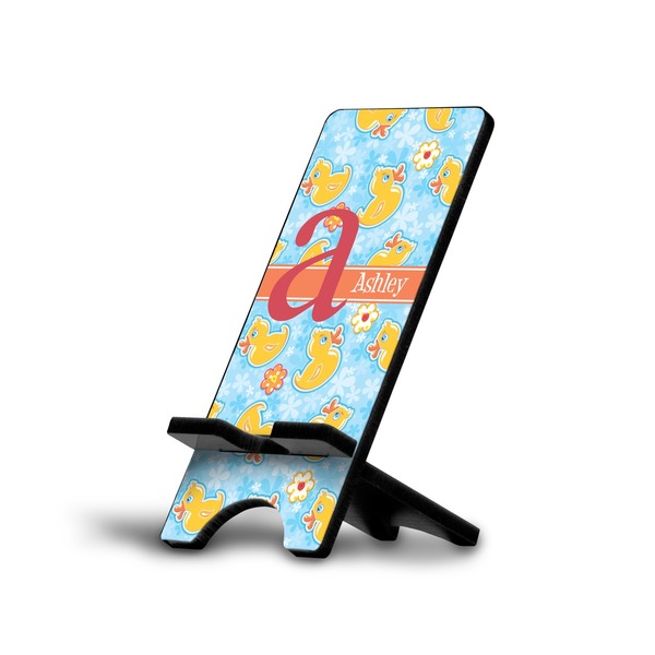 Custom Rubber Duckies & Flowers Cell Phone Stand (Small) (Personalized)