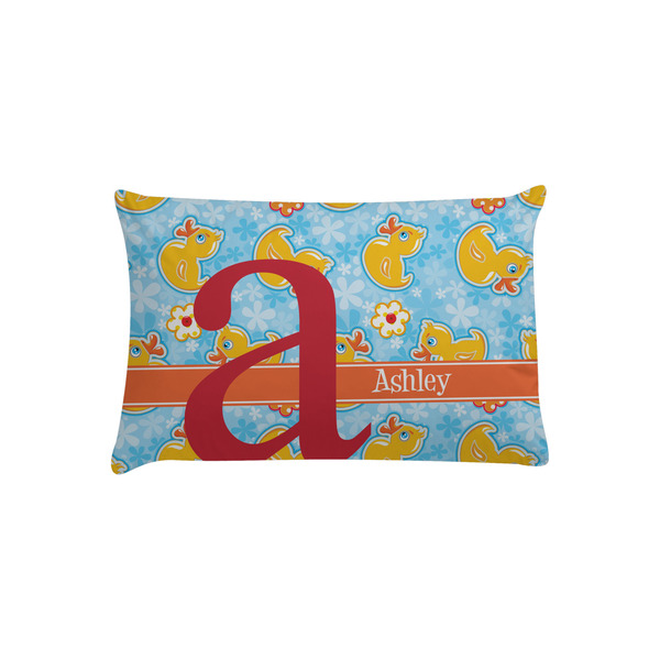 Custom Rubber Duckies & Flowers Pillow Case - Toddler (Personalized)