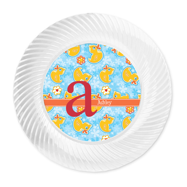 Rubber Duckies & Flowers Plastic Party Dinner Plates - Approval