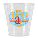 Rubber Duckies & Flowers Plastic Shot Glass (Personalized)