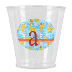 Rubber Duckies & Flowers Plastic Shot Glass (Personalized)