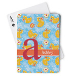 Rubber Duckies & Flowers Playing Cards (Personalized)