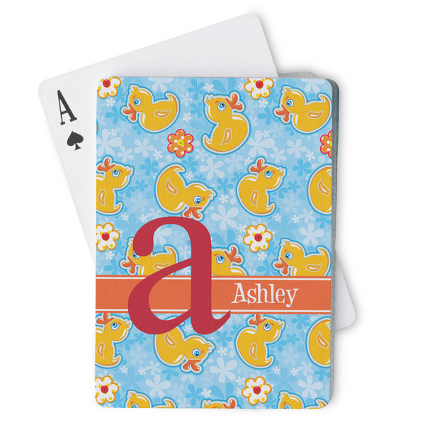 Custom Rubber Duckies & Flowers Playing Cards (Personalized)