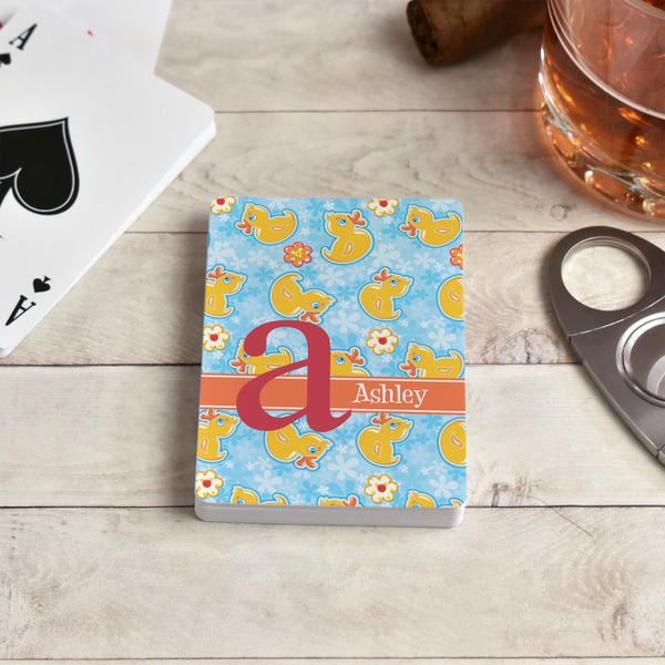 Rubber Duckies & Flowers Playing Cards - In Context